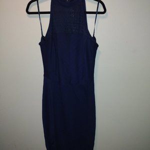 NWT! Ashely Stewart Navy Blue Halter Top Dress Size 14/16